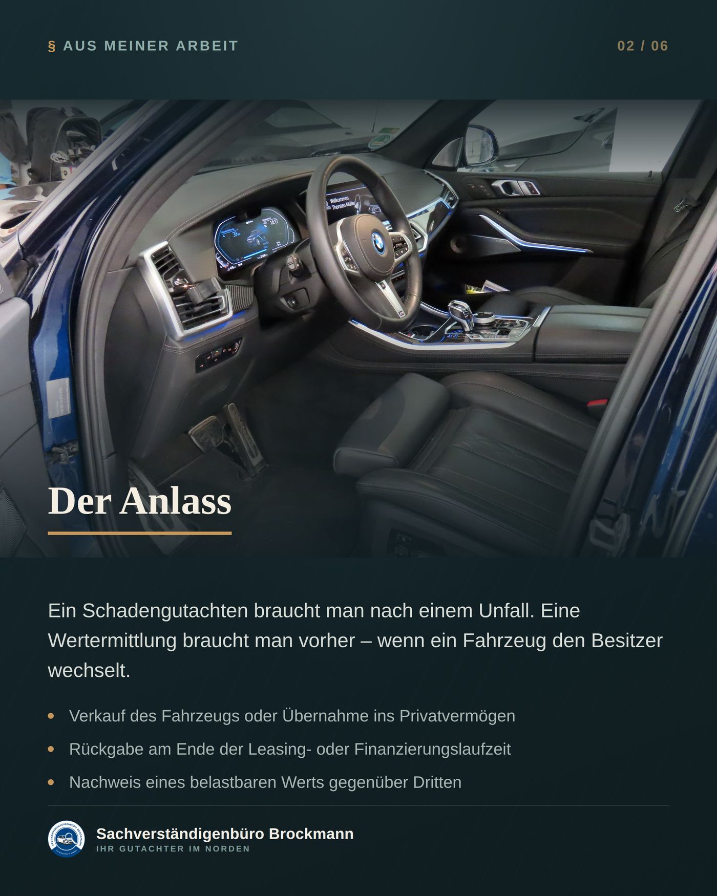 Firmenwagen – Wertermittlung beim Halterwechsel – Dokumentation Seite 2 von 6
