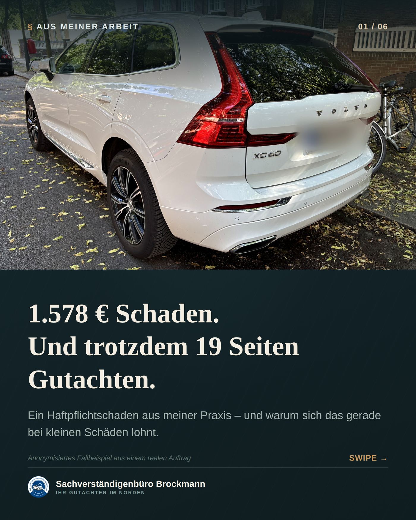 Kleiner Heckschaden am SUV – und trotzdem 19 Seiten Gutachten