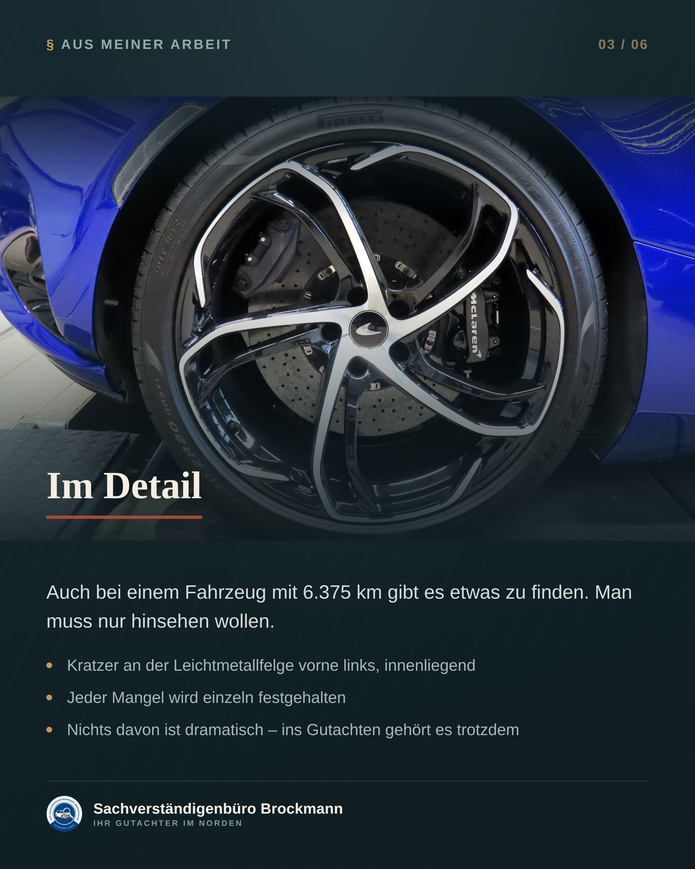 Supersportwagen für 320.000 € – Wertgutachten mit drei Mängeln &ndash; Dokumentation Seite 3 von 6