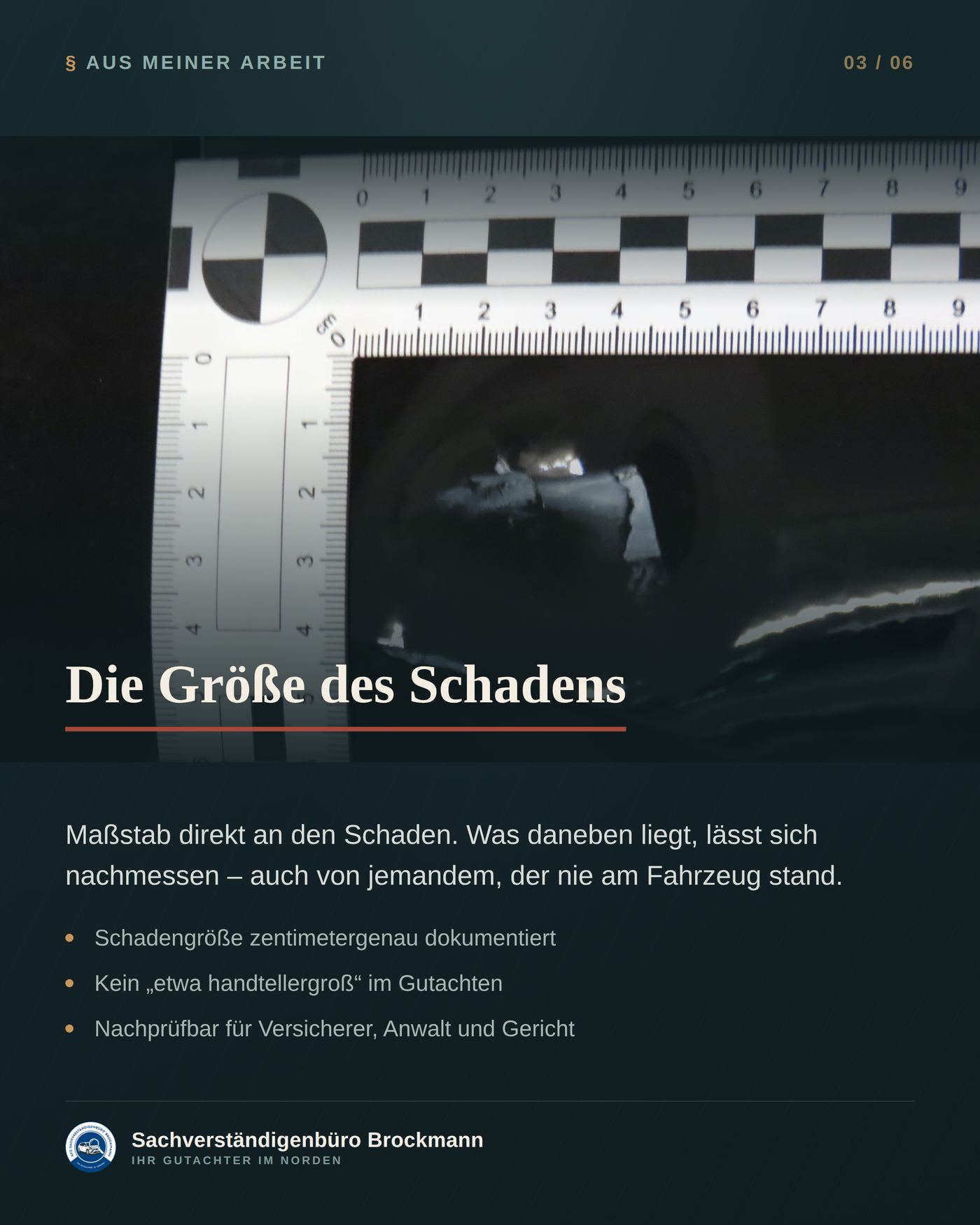Beweissicherung – warum auf jedem meiner Fotos ein Maßstab liegt &ndash; Dokumentation Seite 3 von 6