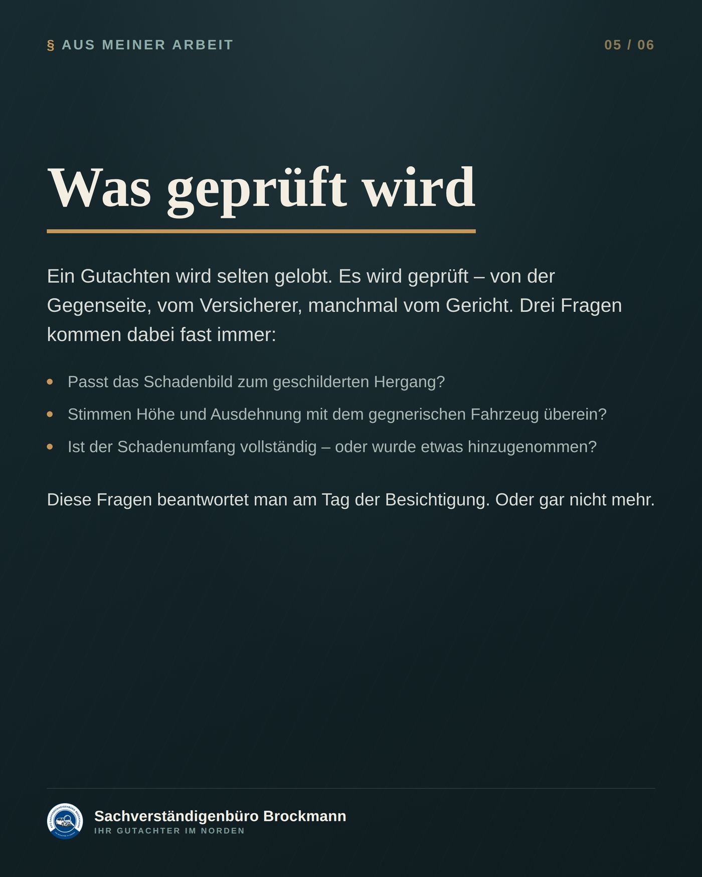 Beweissicherung – warum auf jedem meiner Fotos ein Maßstab liegt &ndash; Dokumentation Seite 5 von 6