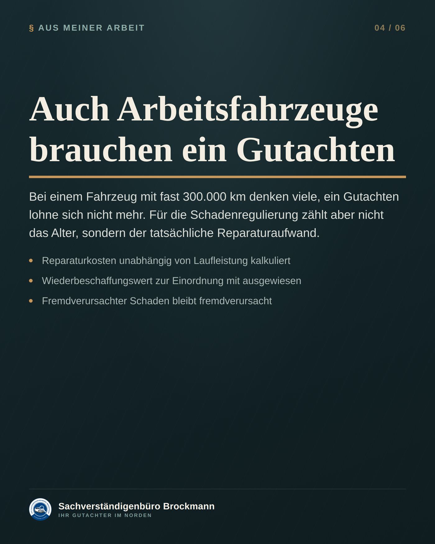 Kastenwagen mit 288.121 km – Streifschaden an der linken Seite – Dokumentation Seite 4 von 6
