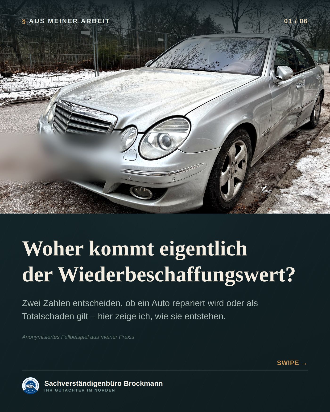 Mercedes E 230 – woher der Wiederbeschaffungswert wirklich kommt