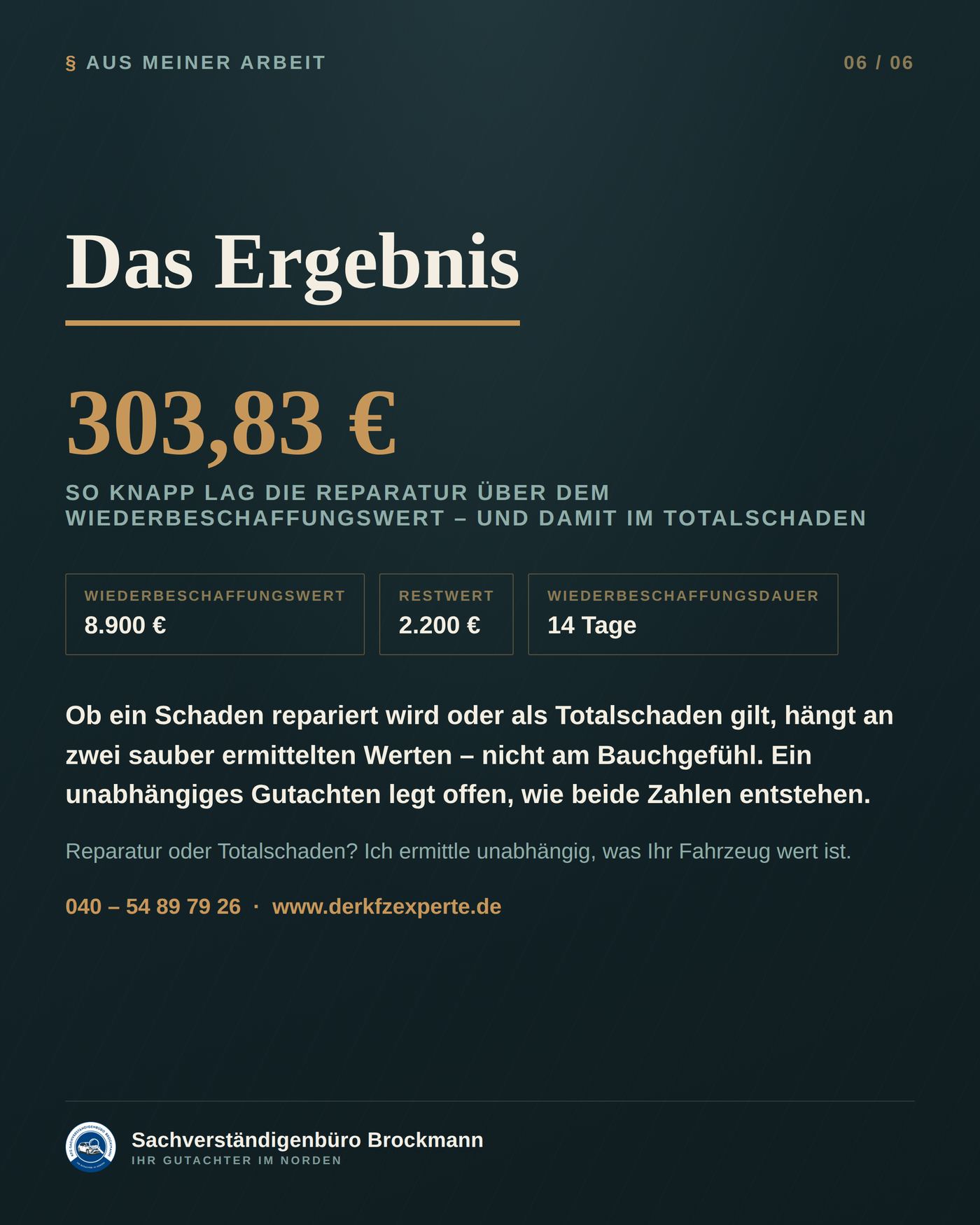 Mercedes E 230 – woher der Wiederbeschaffungswert wirklich kommt – Dokumentation Seite 6 von 6