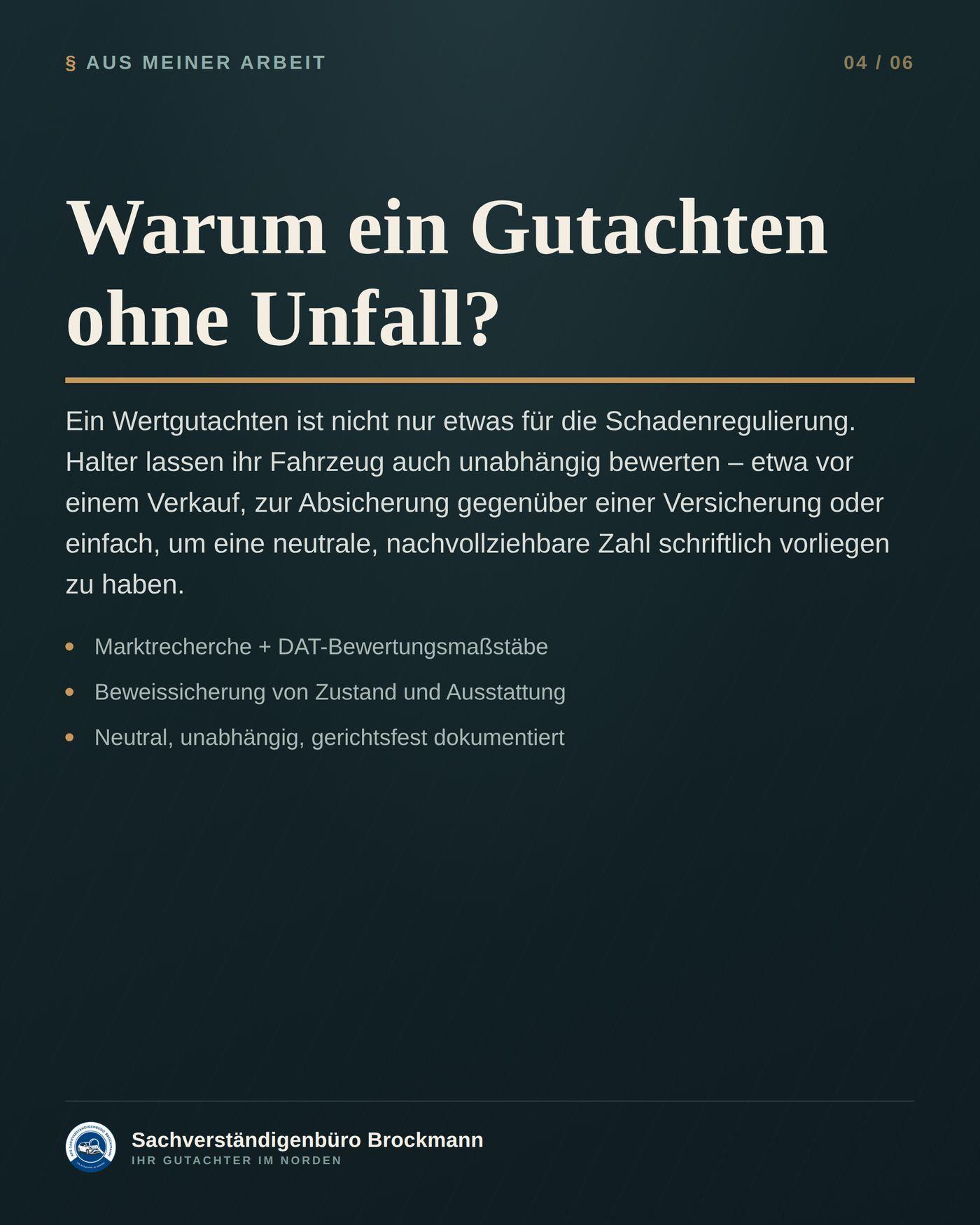 MINI Cooper Cabrio – Wertgutachten ganz ohne Unfall – Dokumentation Seite 4 von 6