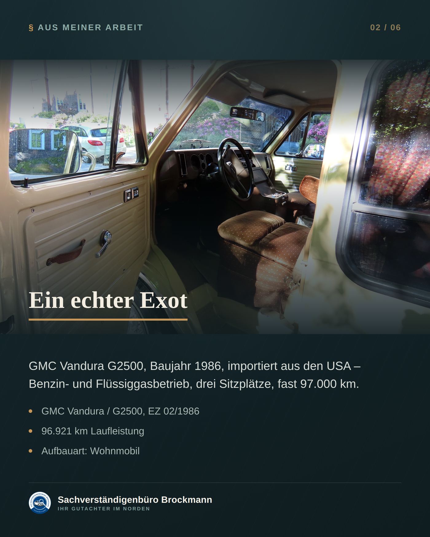 GMC Vandura Wohnmobil – Bewertung ohne jede Preisliste – Dokumentation Seite 2 von 6