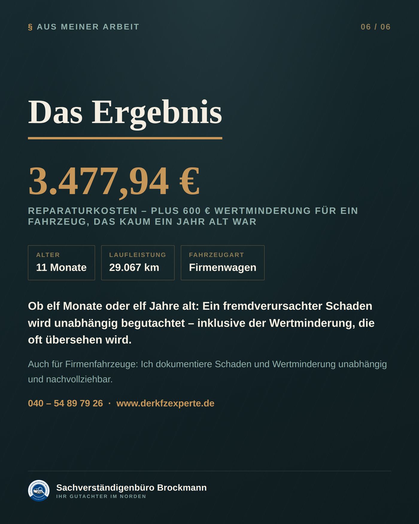 Mercedes V-Klasse – Fremdschaden nach elf Monaten – Dokumentation Seite 6 von 6