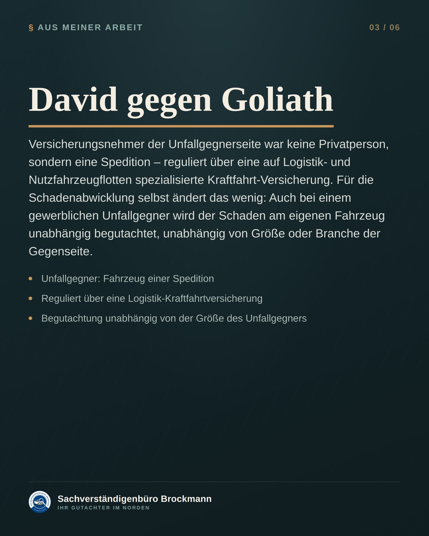VW Golf VII – Totalschaden nach Unfall mit einer Spedition – Dokumentation Seite 3 von 6