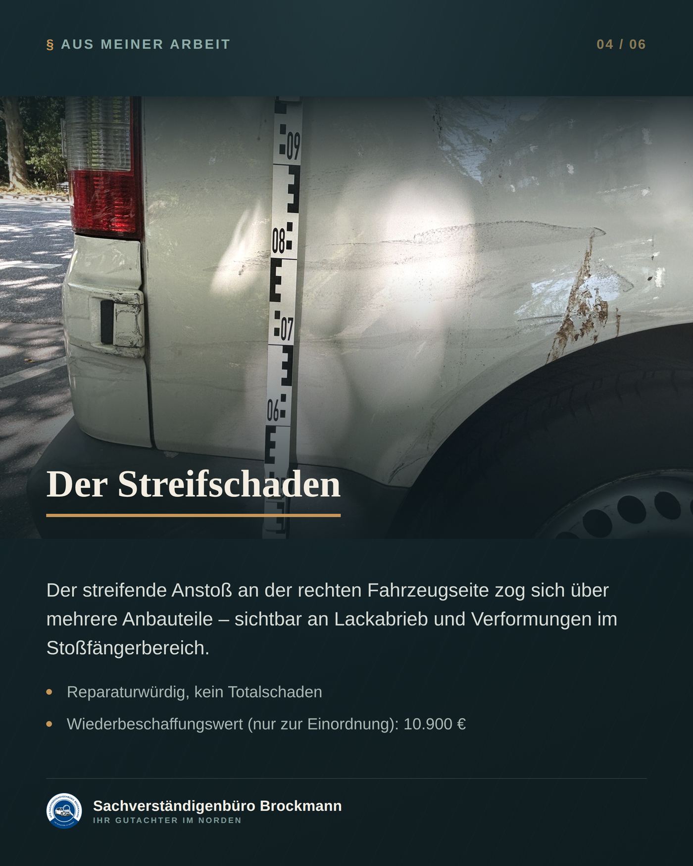 VW T5 Transporter – der Abzug „neu für alt“ nachvollziehbar gerechnet &ndash; Dokumentation Seite 4 von 6