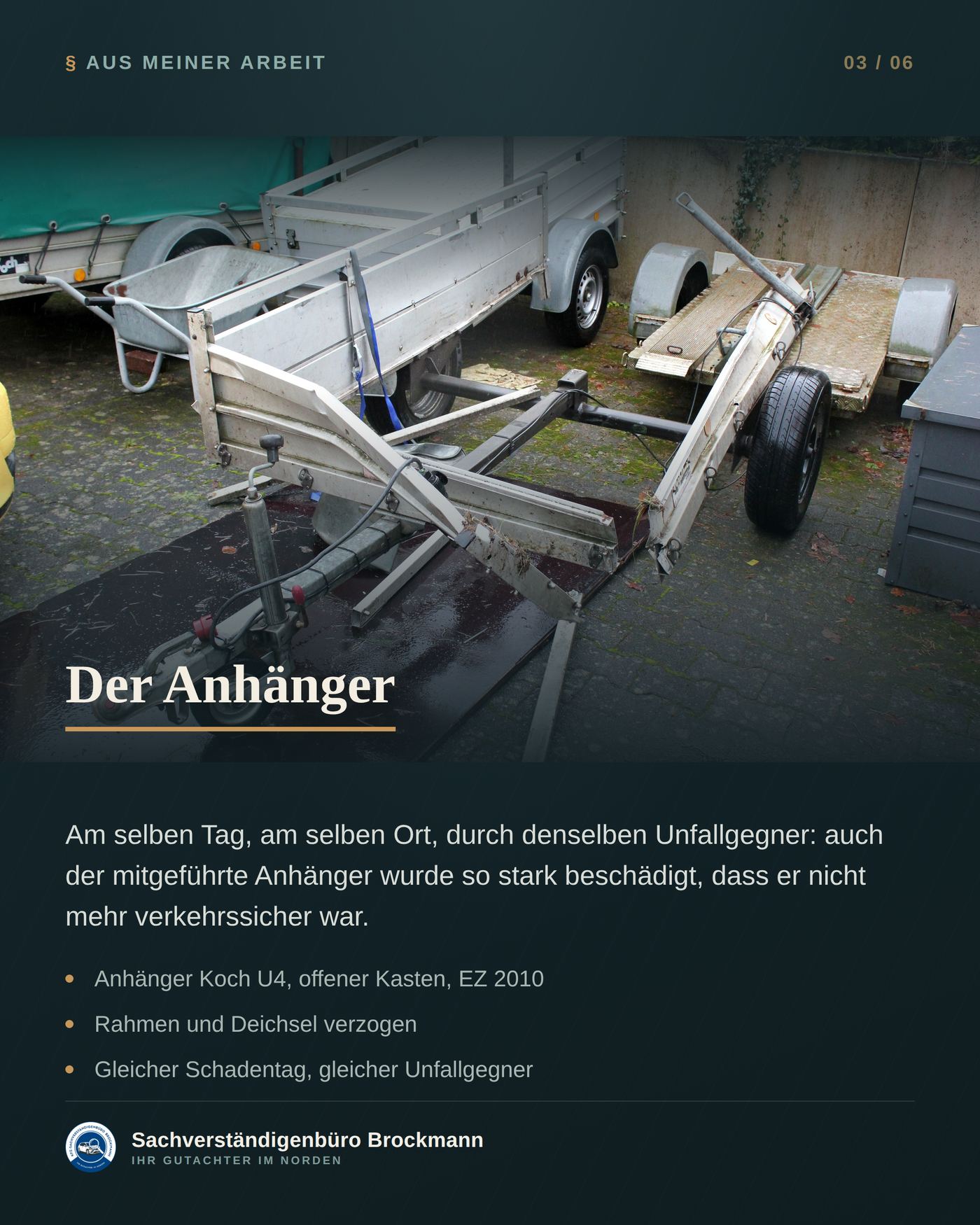 VW Caddy EcoProfi – ein Aufprall, zwei Totalschäden – Dokumentation Seite 3 von 6