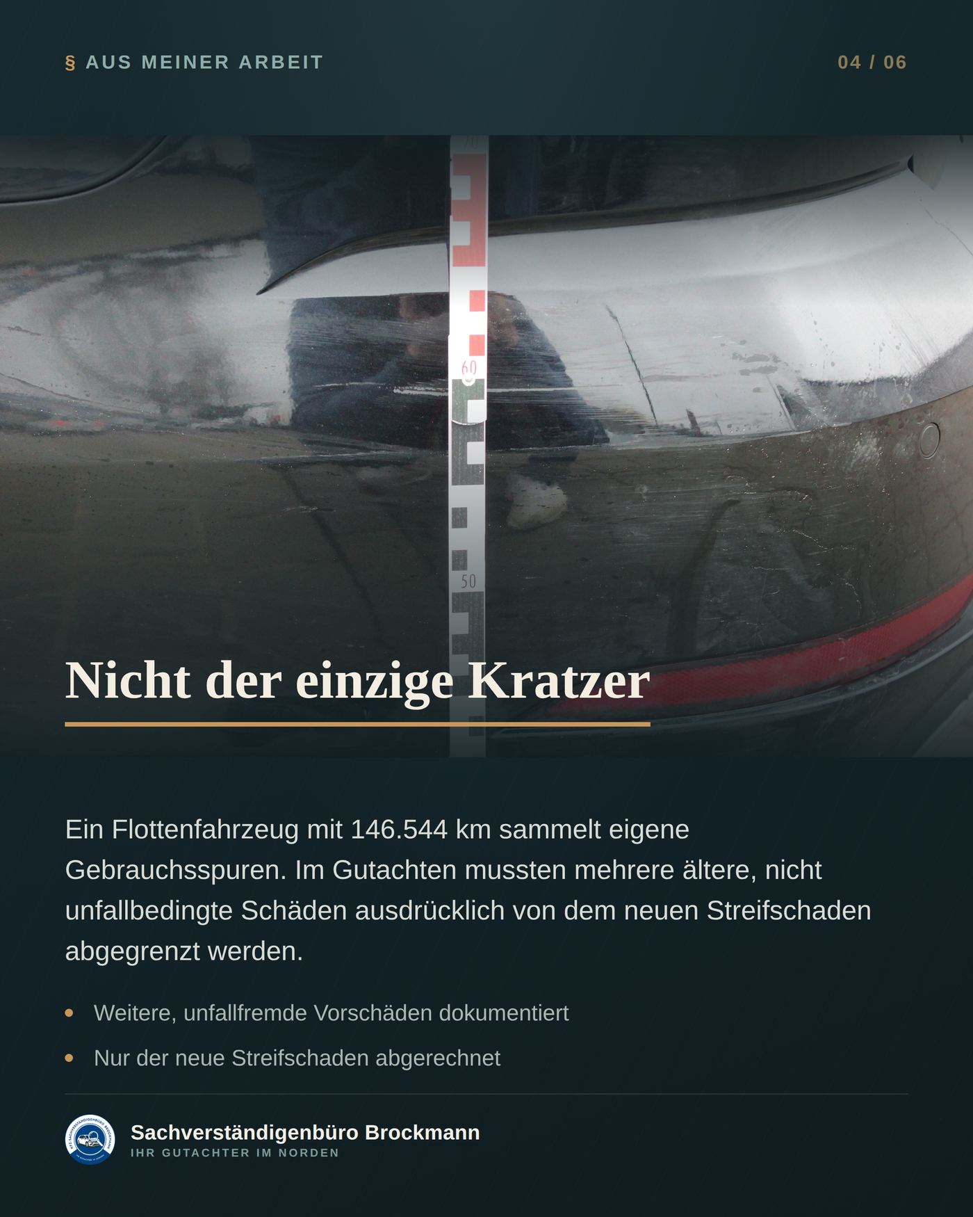 VW Golf Variant – Begutachtung 21 Monate nach dem Unfall &ndash; Dokumentation Seite 4 von 6