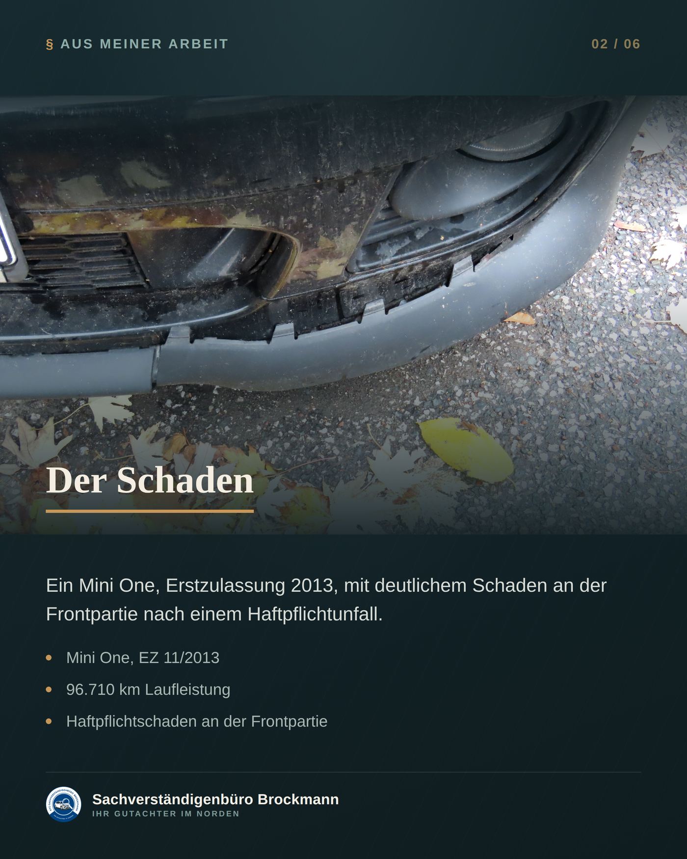MINI One – Kleinwagen mit wirtschaftlichem Totalschaden – Dokumentation Seite 2 von 6