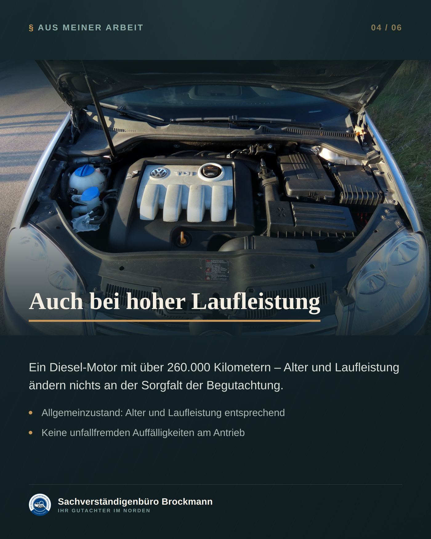 VW Jetta – Vorschäden an zwei Seitenteilen sauber abgrenzen – Dokumentation Seite 4 von 6