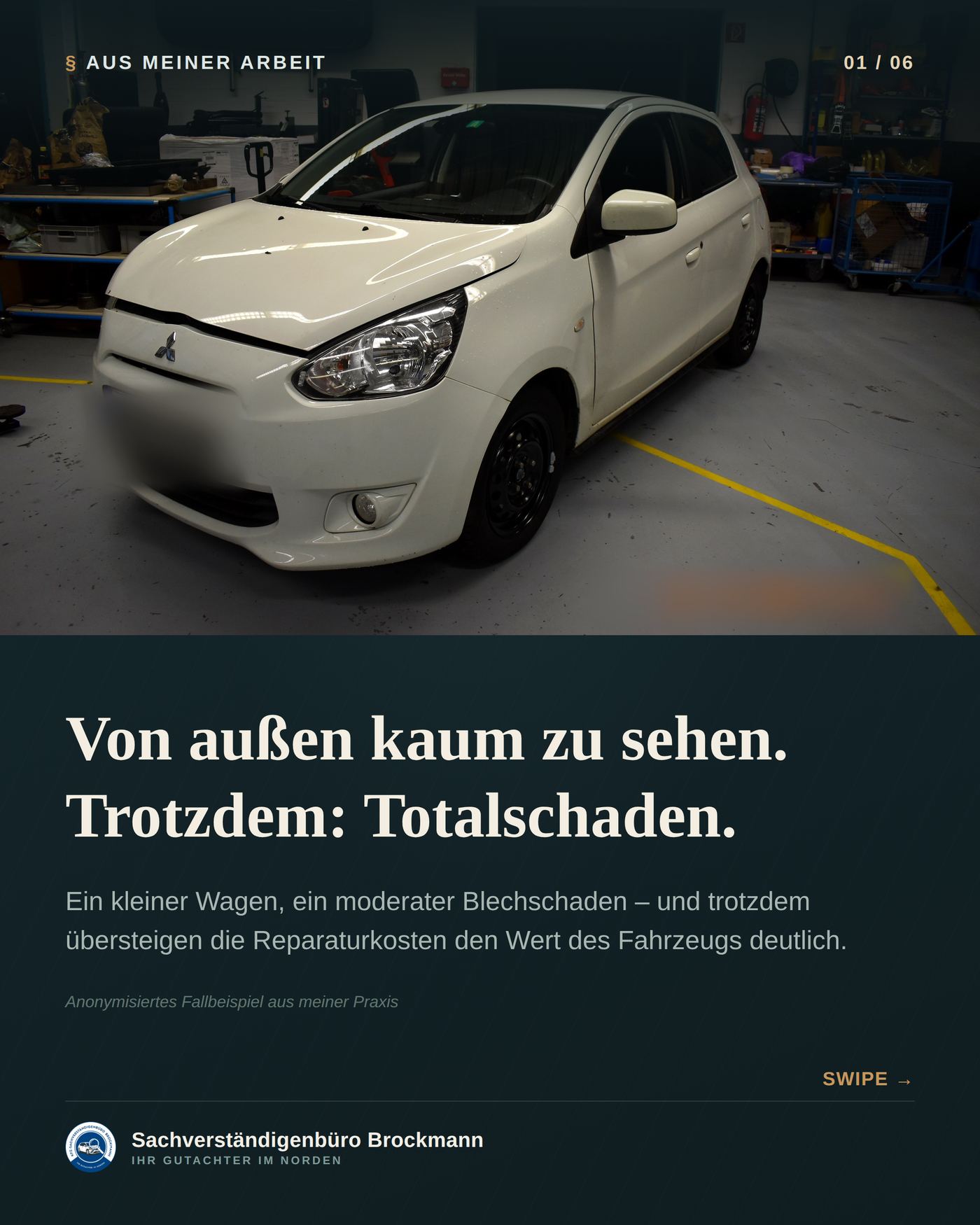 Von außen kaum zu sehen – trotzdem wirtschaftlicher Totalschaden
