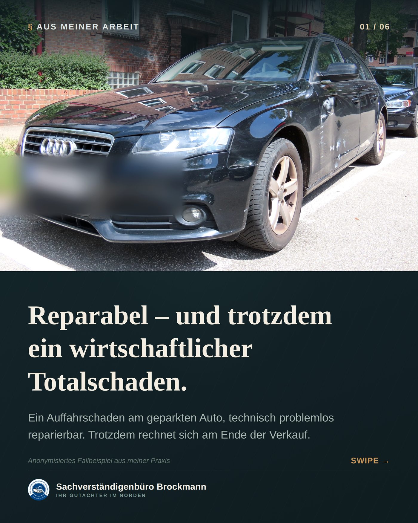 Audi A4 Avant – reparabel und trotzdem wirtschaftlicher Totalschaden