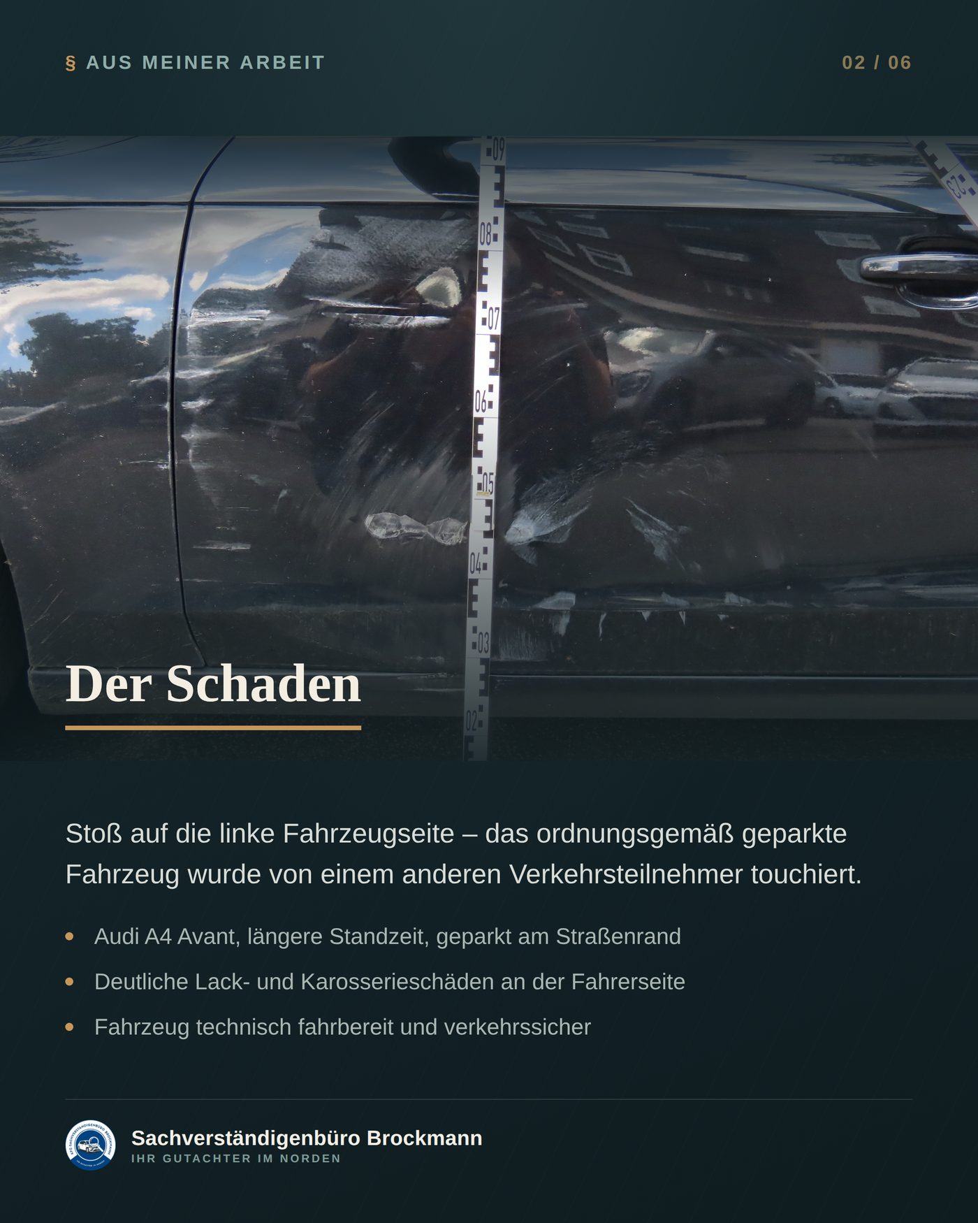 Audi A4 Avant – reparabel und trotzdem wirtschaftlicher Totalschaden – Dokumentation Seite 2 von 4