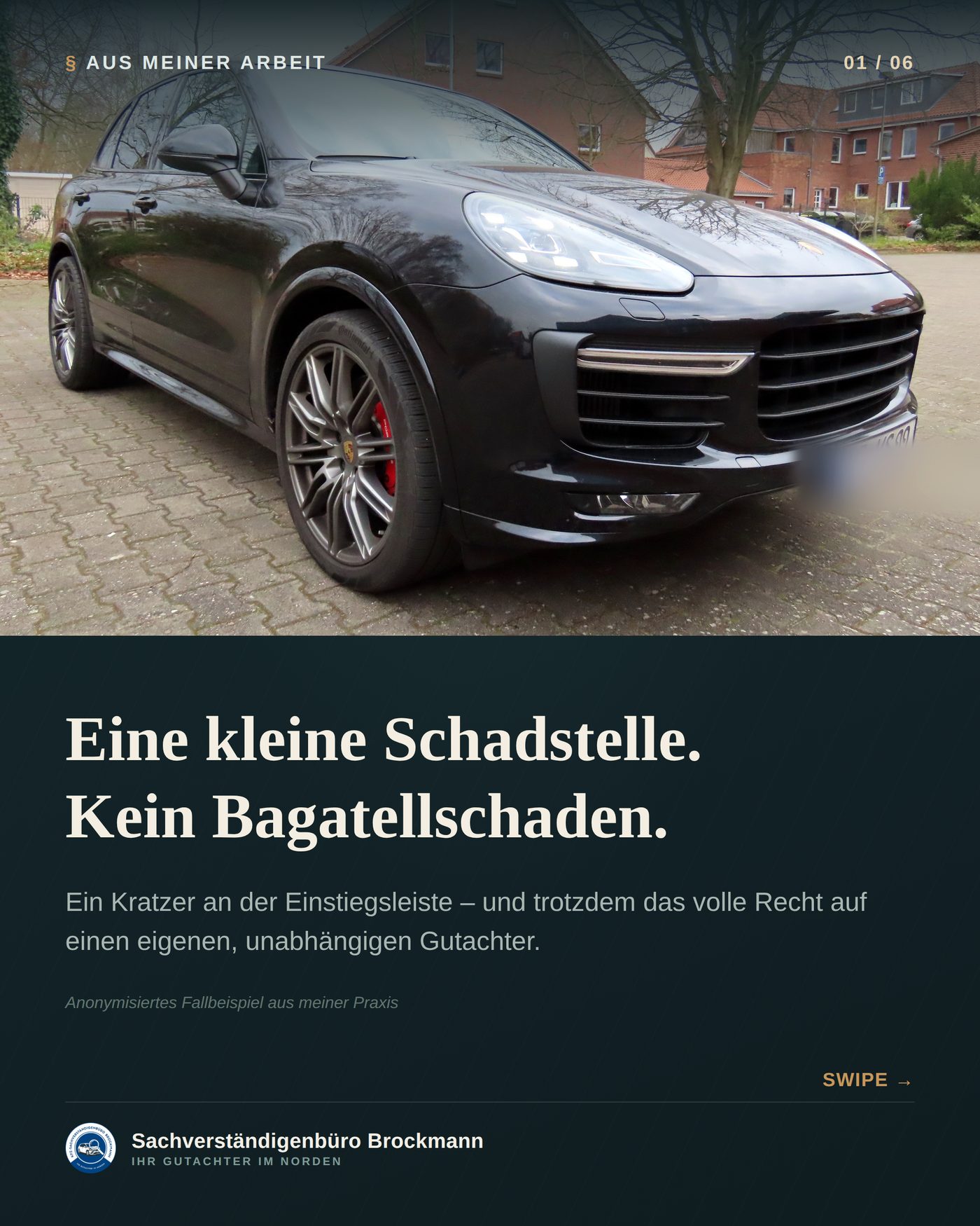 Porsche Cayenne GTS – kleine Schadstelle, kein Bagatellschaden