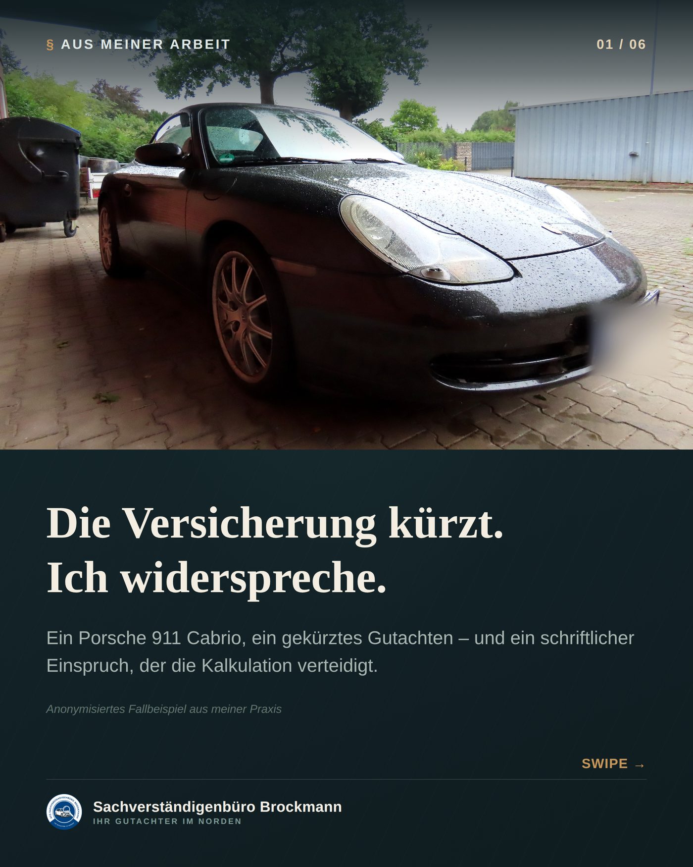 Porsche 911 Cabrio – Einspruch gegen die Kürzung der Versicherung
