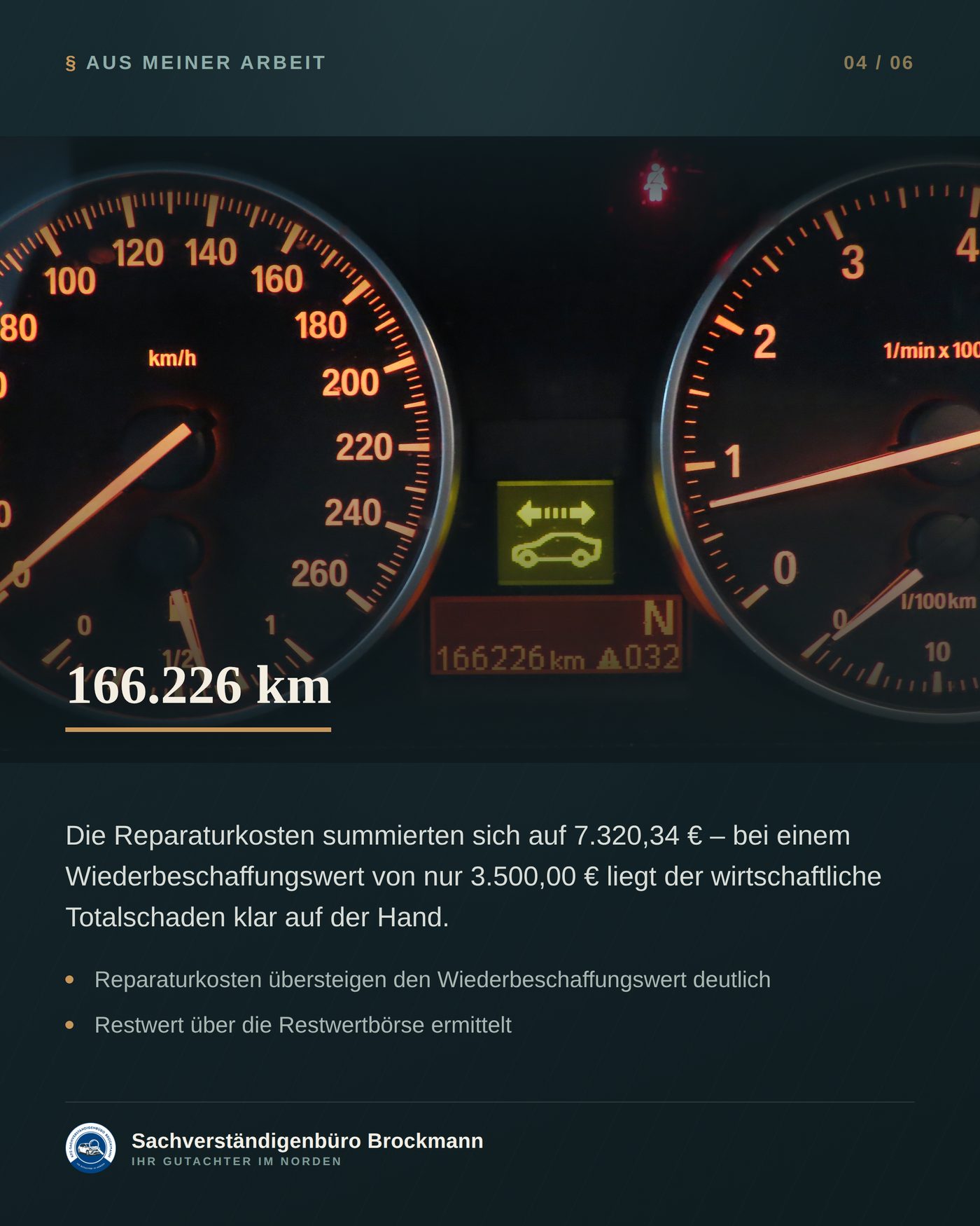 BMW 3er Touring – wenn ein Fahrschüler den Unfall verursacht – Dokumentation Seite 4 von 6