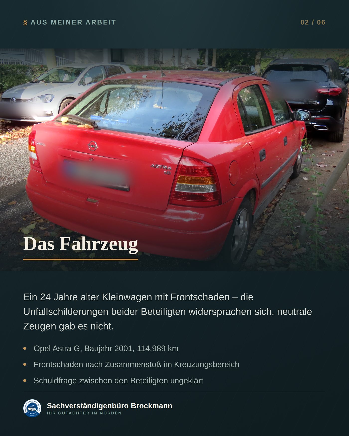 Opel Astra – Betriebsgefahr und hälftige Mithaftung – Dokumentation Seite 2 von 6