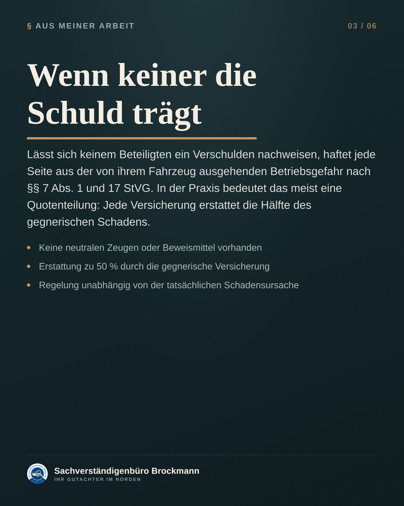 Opel Astra – Betriebsgefahr und hälftige Mithaftung – Dokumentation Seite 3 von 6