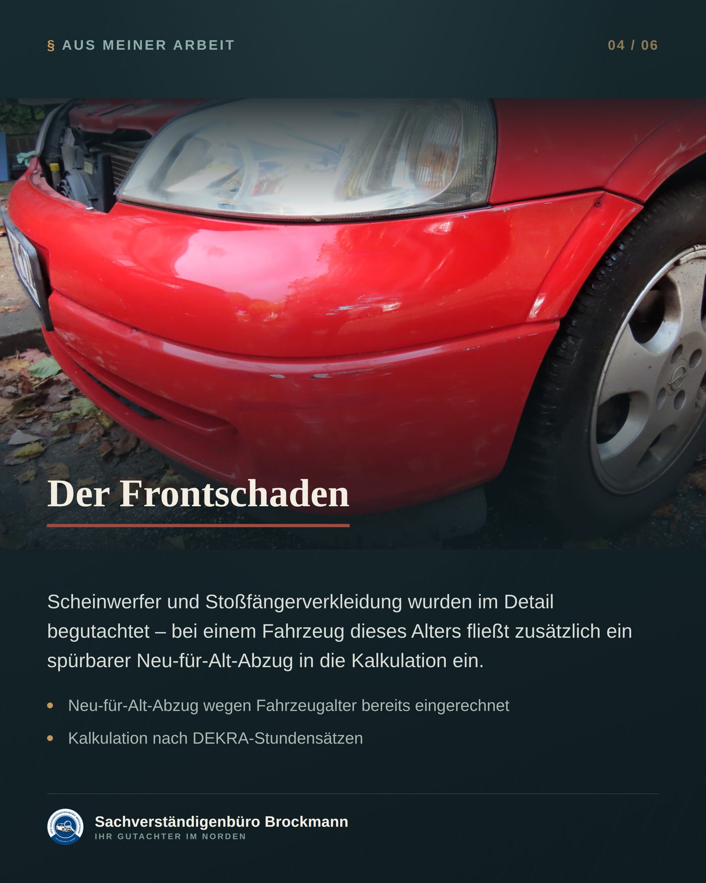 Opel Astra – Betriebsgefahr und hälftige Mithaftung – Dokumentation Seite 4 von 6