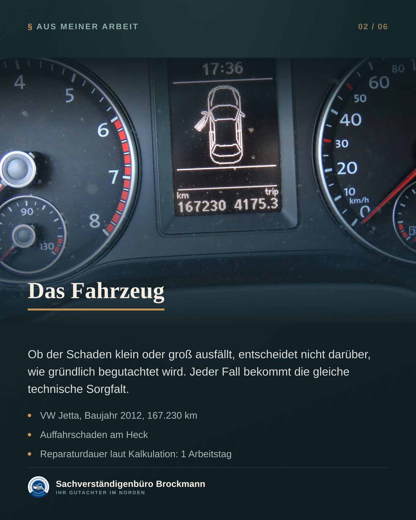 VW Jetta – ein Arbeitstag Reparatur, voller Gutachtenumfang &ndash; Dokumentation Seite 2 von 6