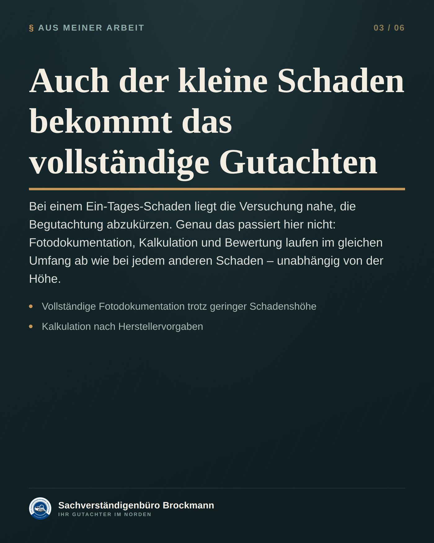 VW Jetta – ein Arbeitstag Reparatur, voller Gutachtenumfang &ndash; Dokumentation Seite 3 von 6