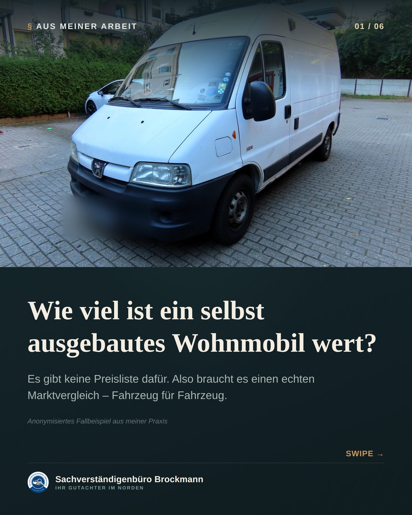 Peugeot Boxer mit Wohnmobilausbau – Wert per Marktrecherche