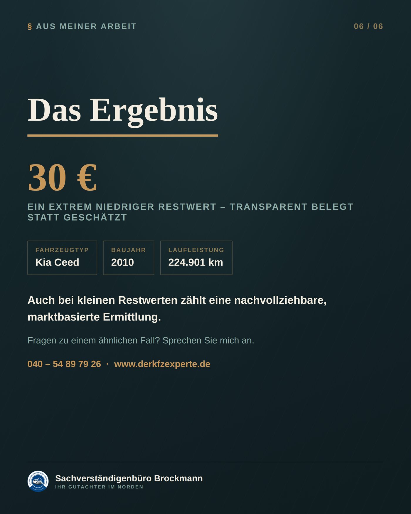 Kia Ceed – woher ein Restwert von 30 Euro kommt &ndash; Dokumentation Seite 6 von 6