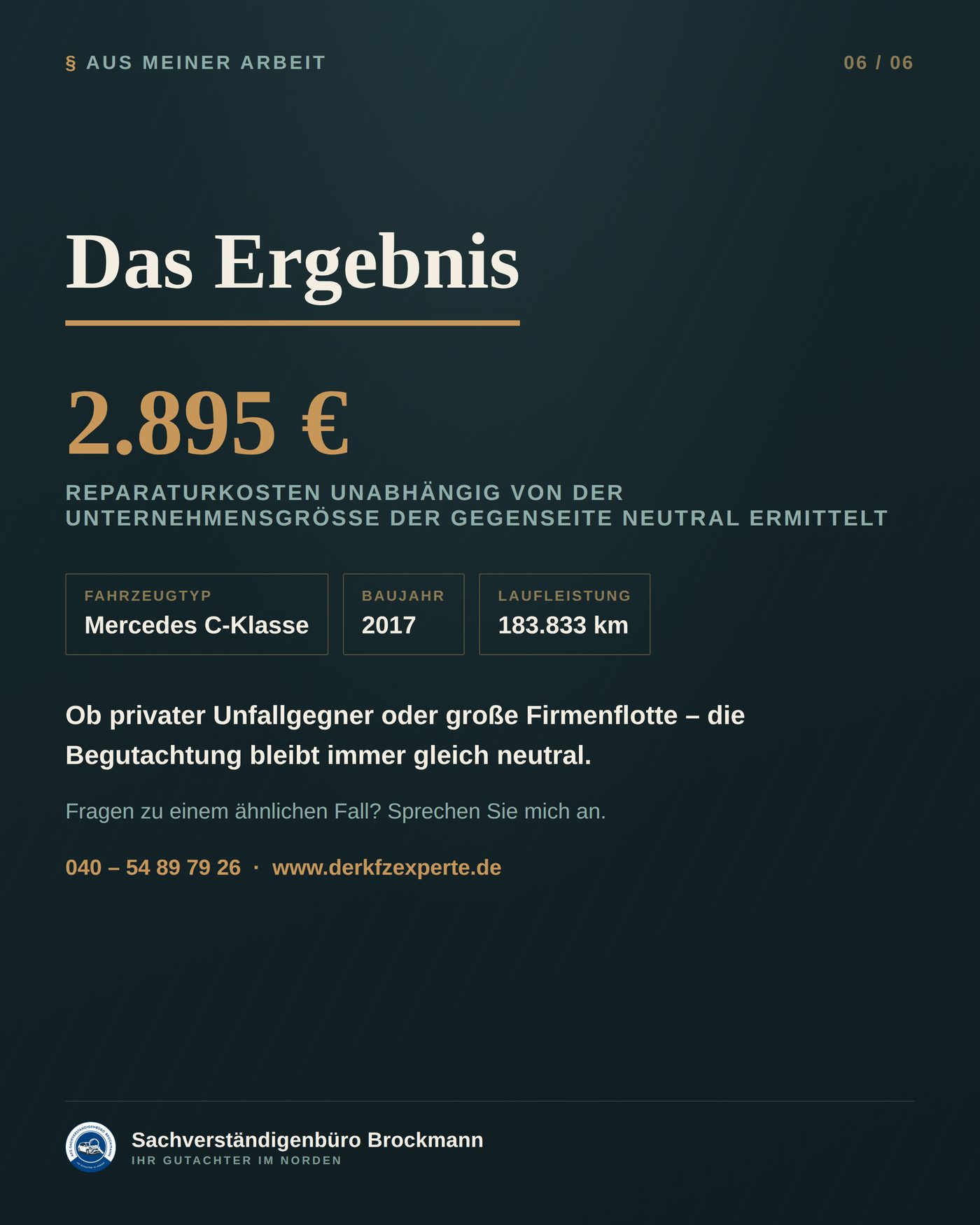 Mercedes C-Klasse T-Modell – Unfallgegner aus einer großen Flotte &ndash; Dokumentation Seite 6 von 6