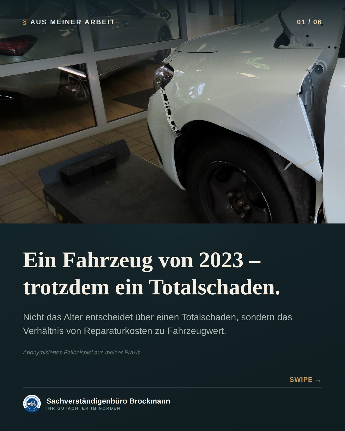 Firmenwagen von 2023 – Totalschaden trotz jungen Alters