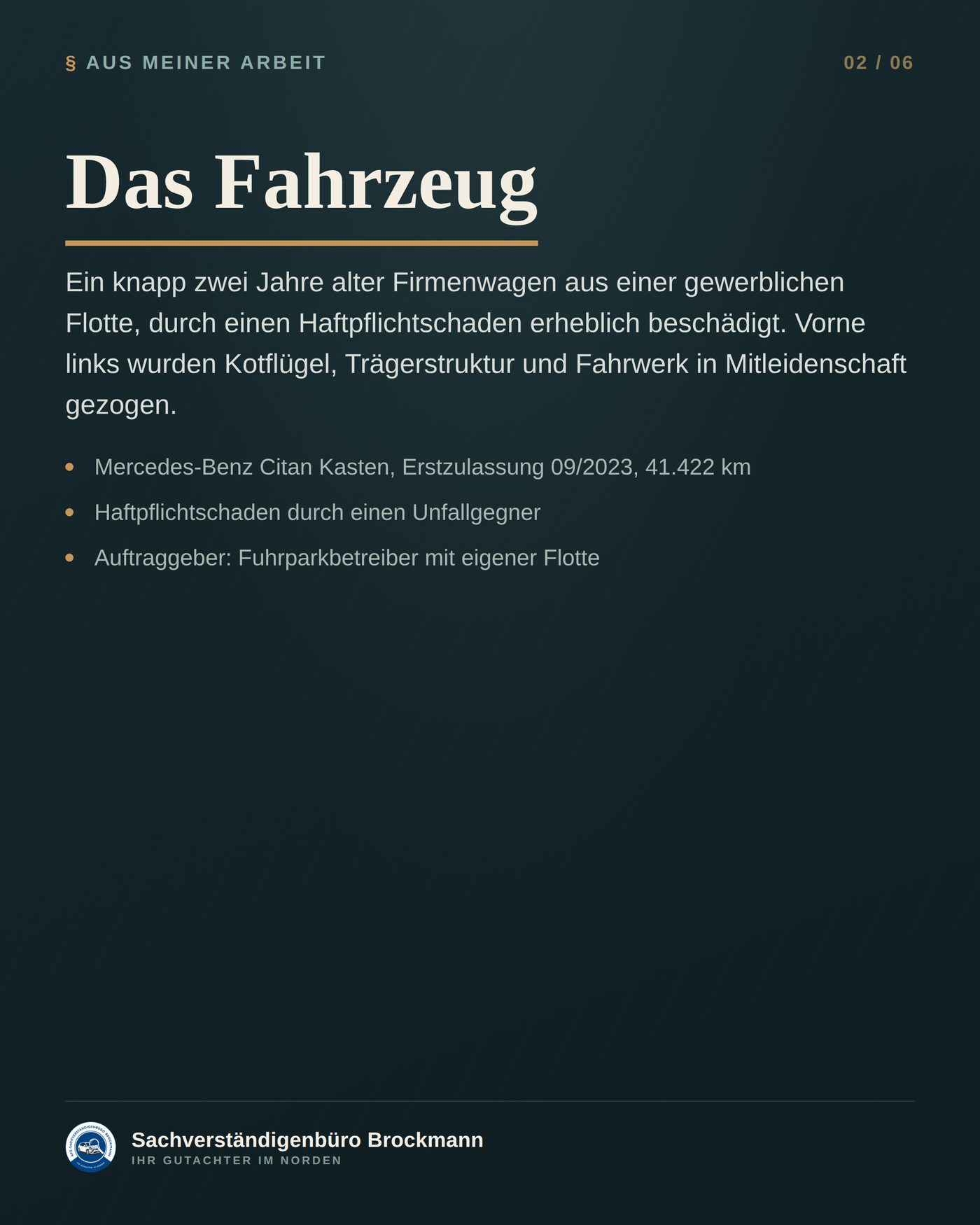 Firmenwagen von 2023 – Totalschaden trotz jungen Alters – Dokumentation Seite 2 von 6