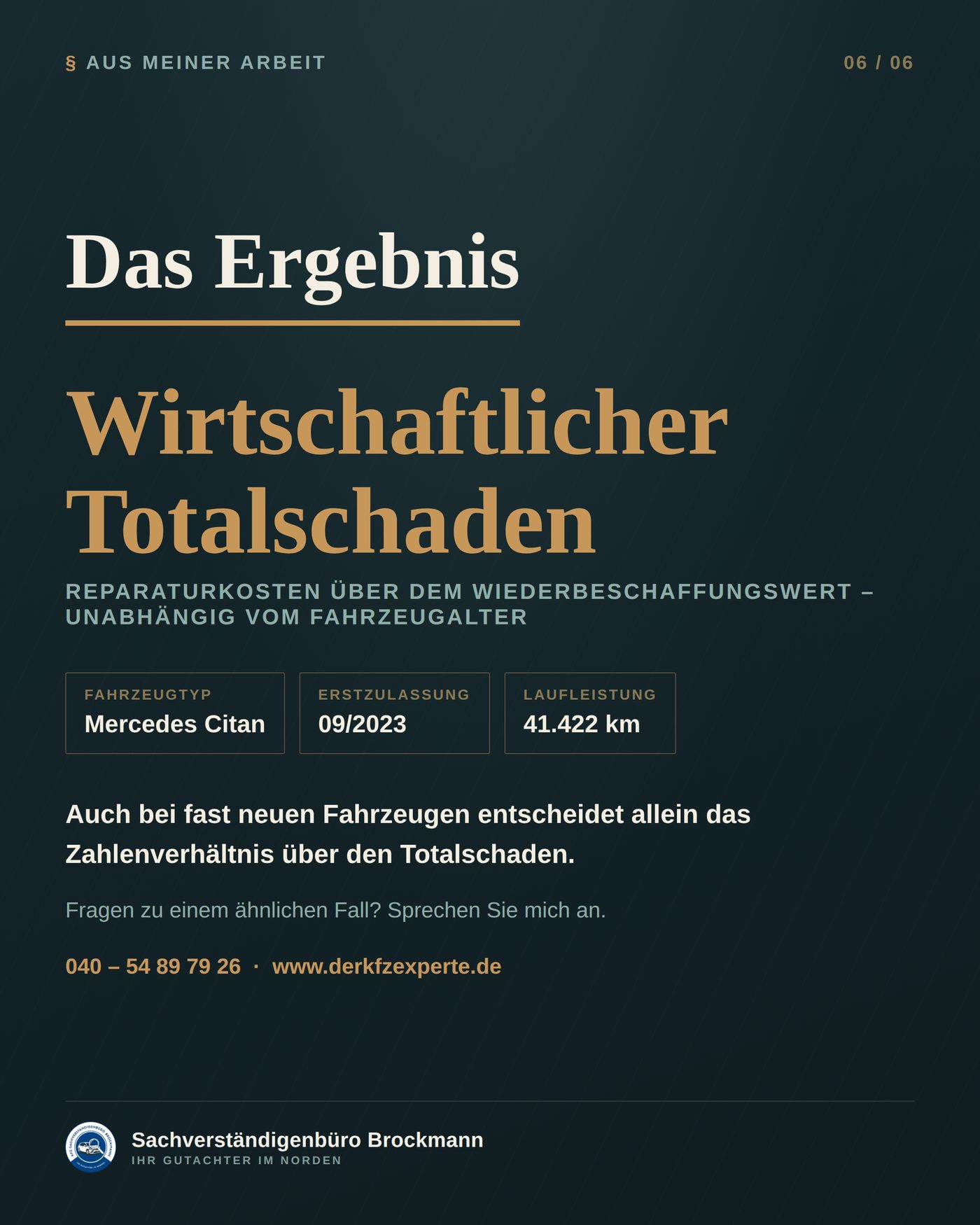 Firmenwagen von 2023 – Totalschaden trotz jungen Alters – Dokumentation Seite 6 von 6