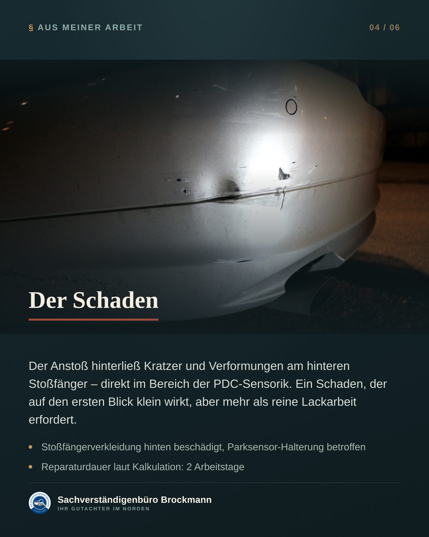 BMW 3er – Unfallgegner mit ausländischem Kennzeichen – Dokumentation Seite 4 von 6