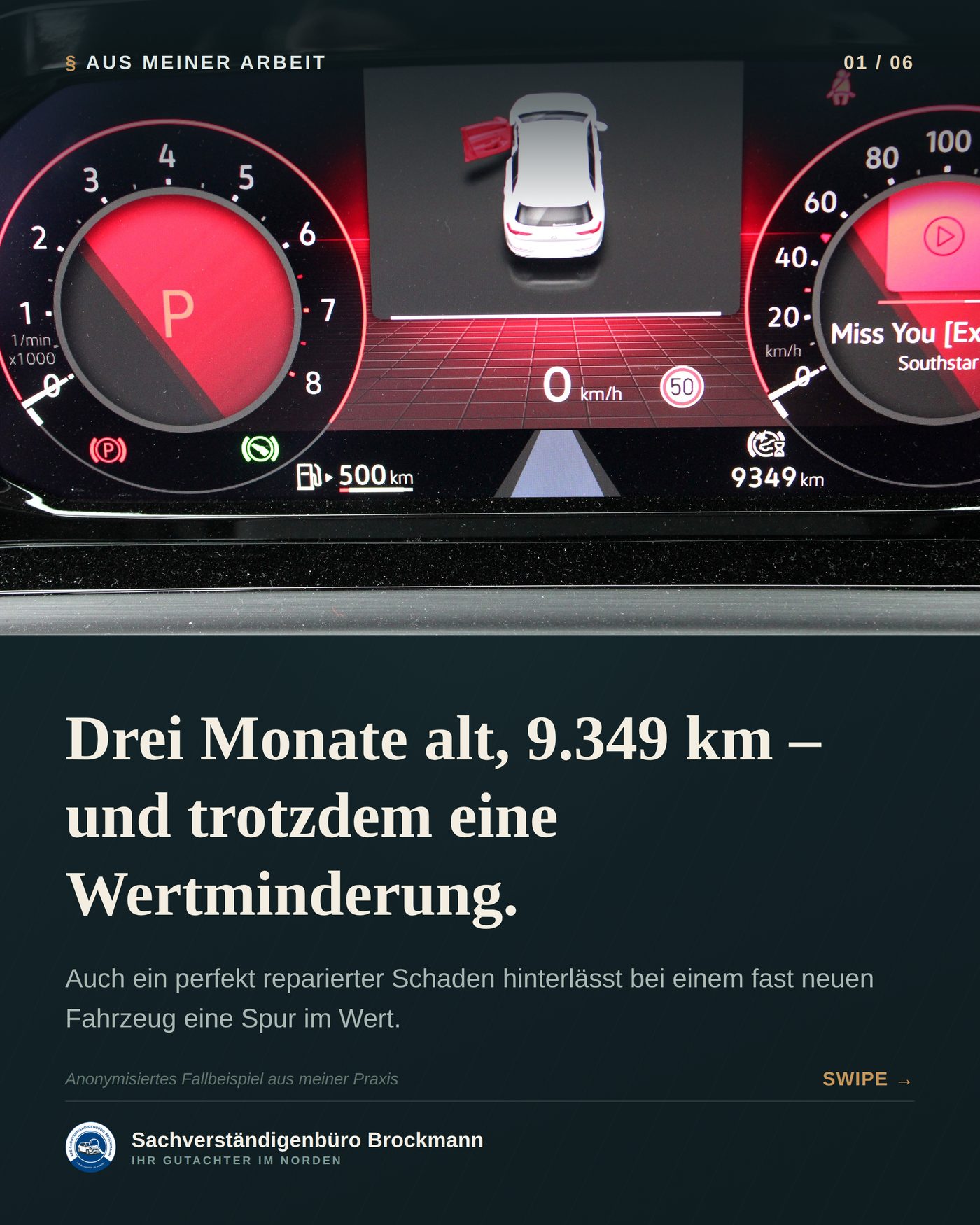 Firmenwagen nach drei Monaten – Wertminderung trotz Reparatur