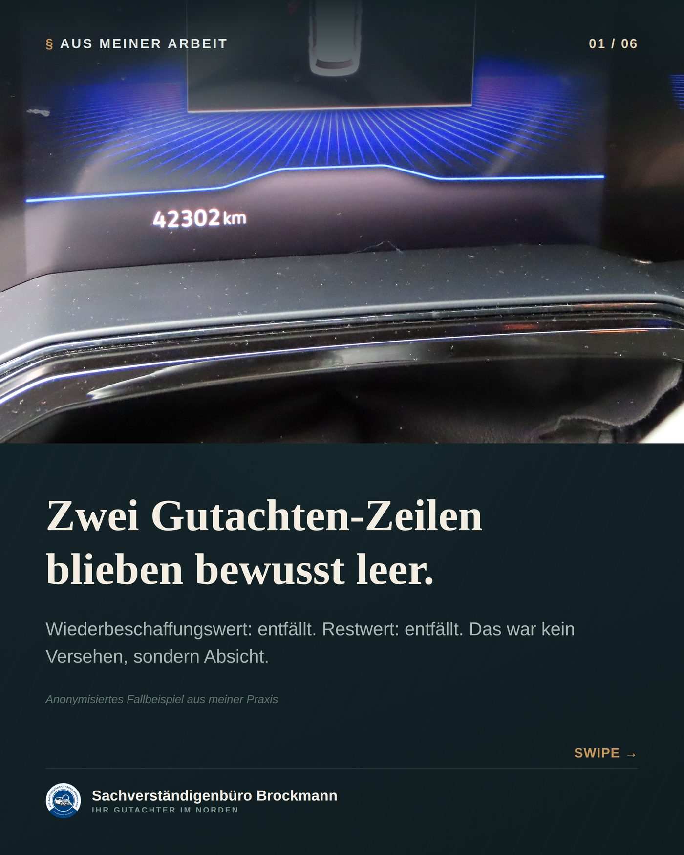 Firmenwagen – warum zwei Gutachtenzeilen bewusst leer blieben