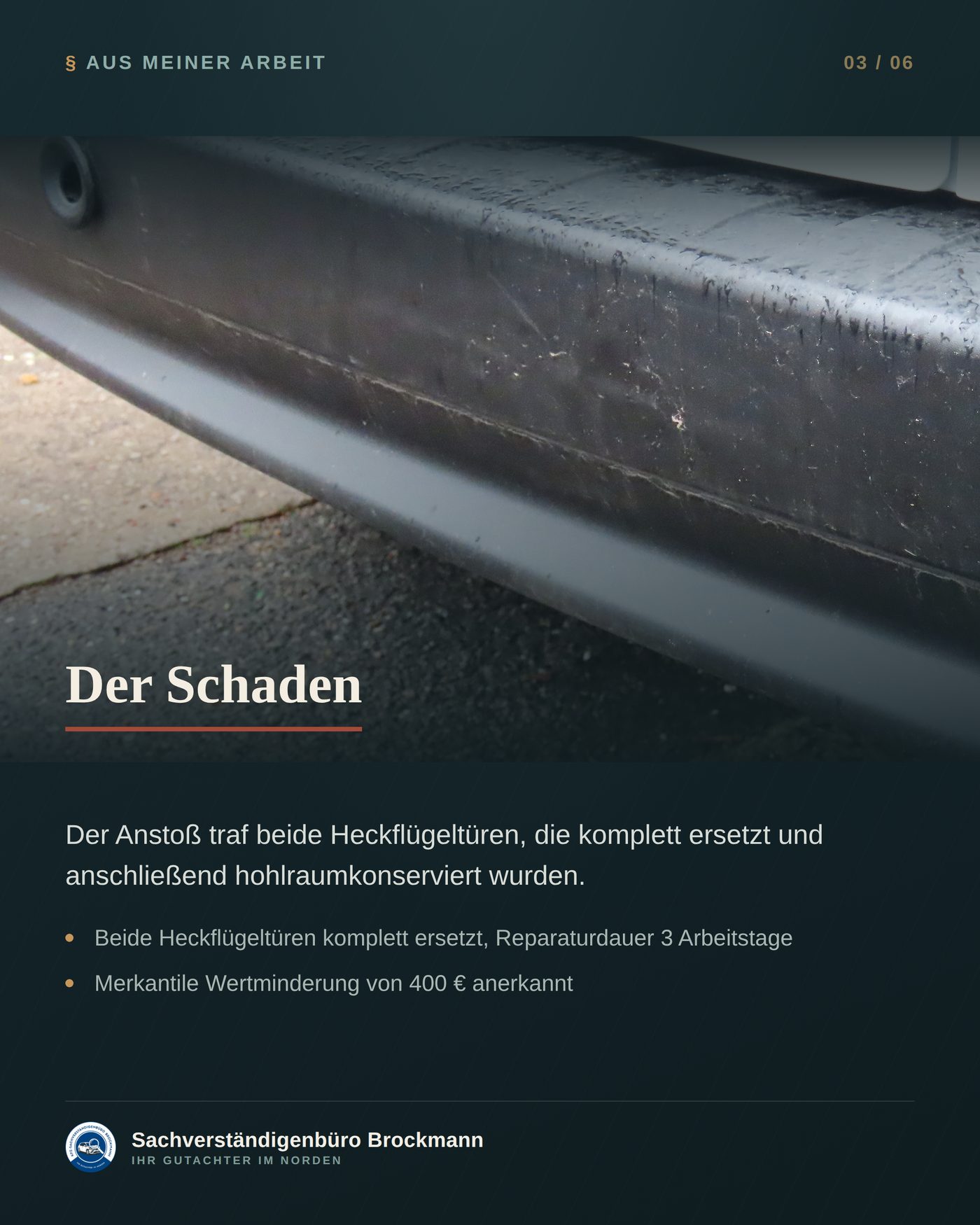Kastenwagen – wenn das Fahrzeug schon eine Akte hat – Dokumentation Seite 3 von 6