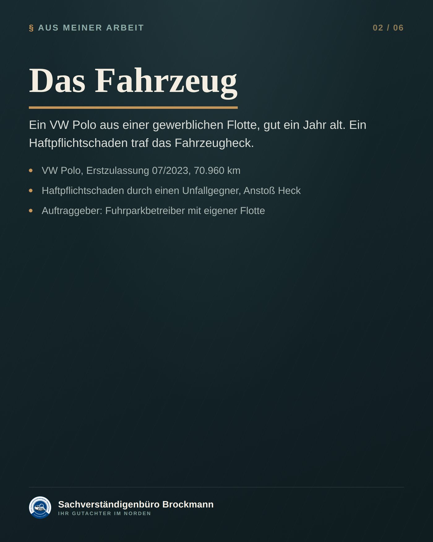 Firmenwagen – warum die Wertminderung diesmal kleiner ausfiel – Dokumentation Seite 2 von 6