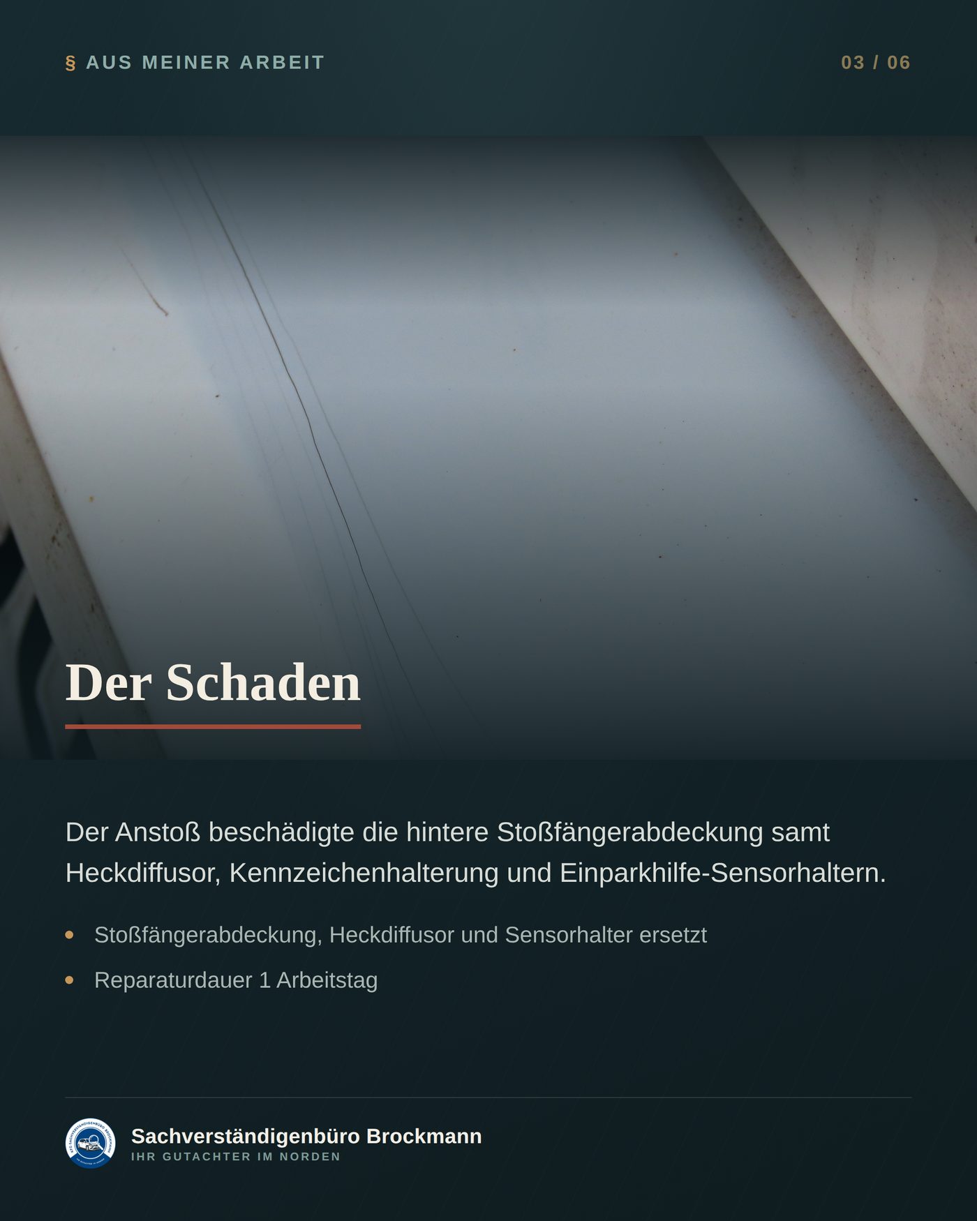 Firmenwagen – warum die Wertminderung diesmal kleiner ausfiel – Dokumentation Seite 3 von 6