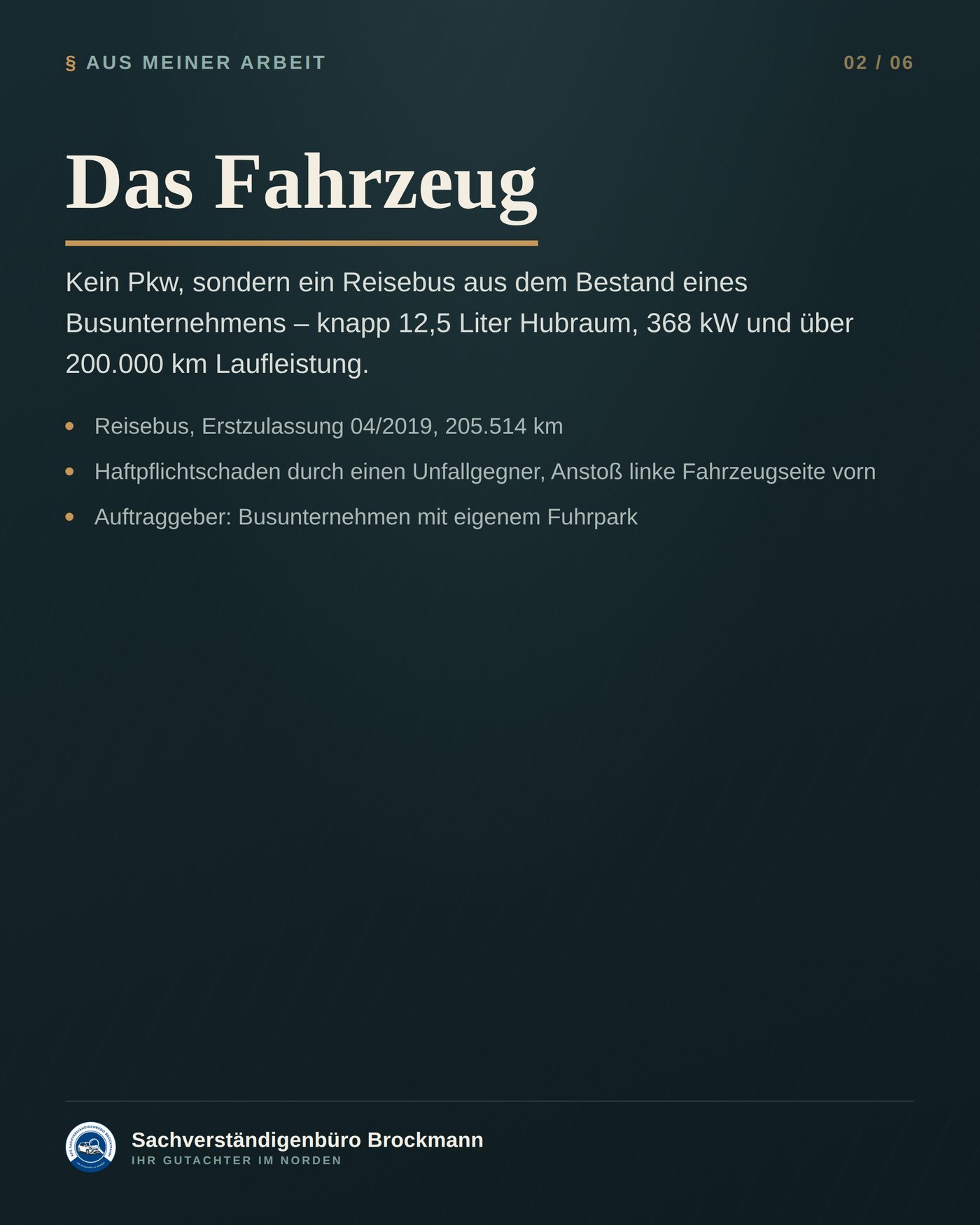 Reisebus – welcher Stundensatz gilt ohne benannte Werkstatt – Dokumentation Seite 2 von 6
