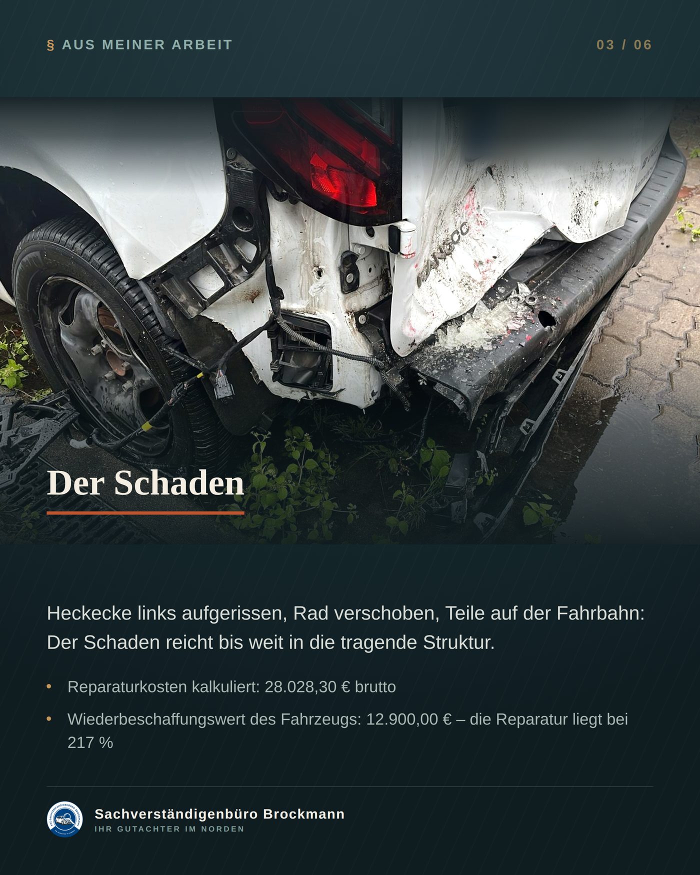 Renault Kangoo – Totalschaden bei unbekanntem Verursacher – Dokumentation Seite 3 von 6