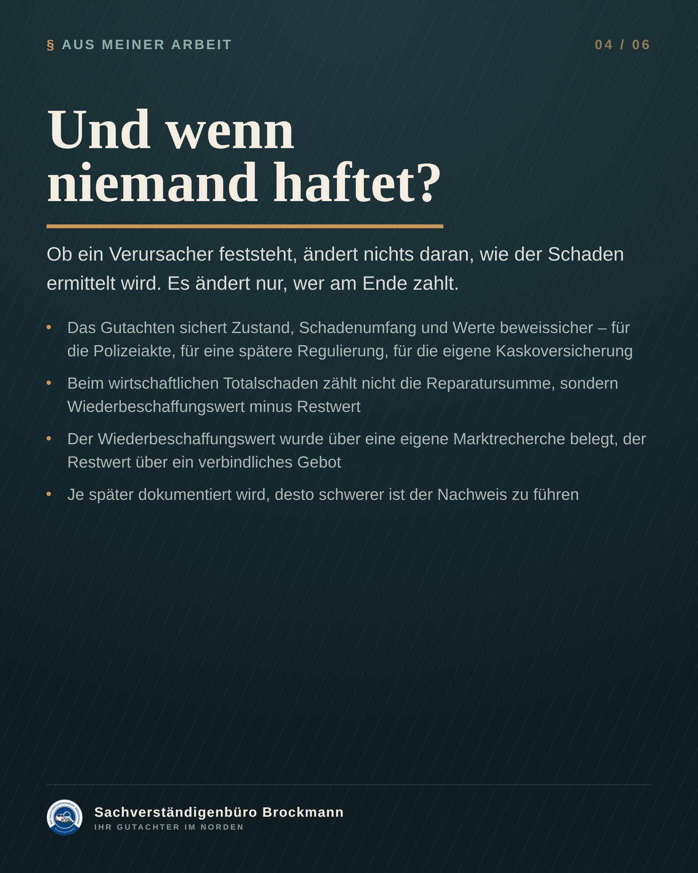 Renault Kangoo – Totalschaden bei unbekanntem Verursacher – Dokumentation Seite 4 von 6