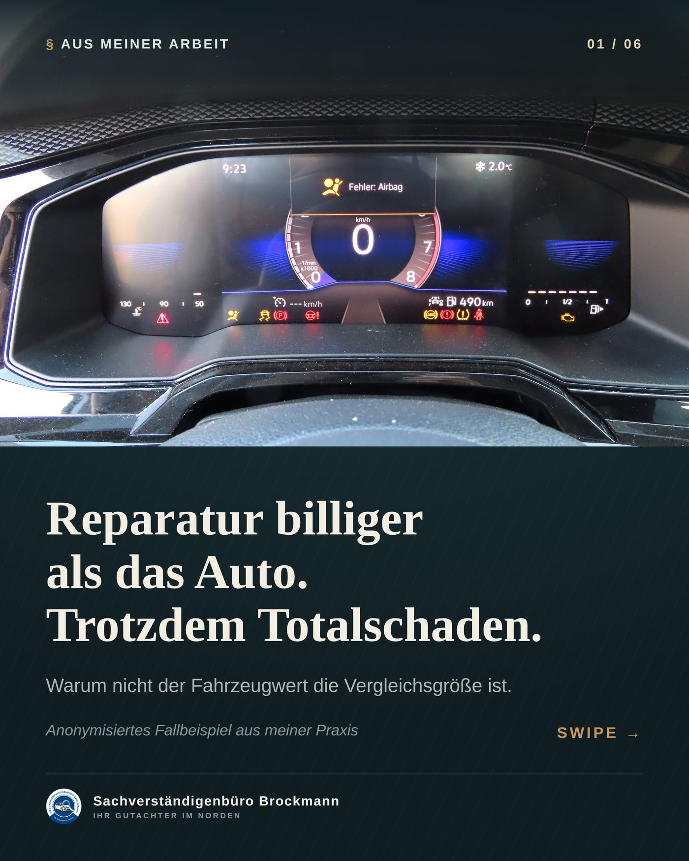 VW Polo, fast neu – Totalschaden trotz günstigerer Reparatur