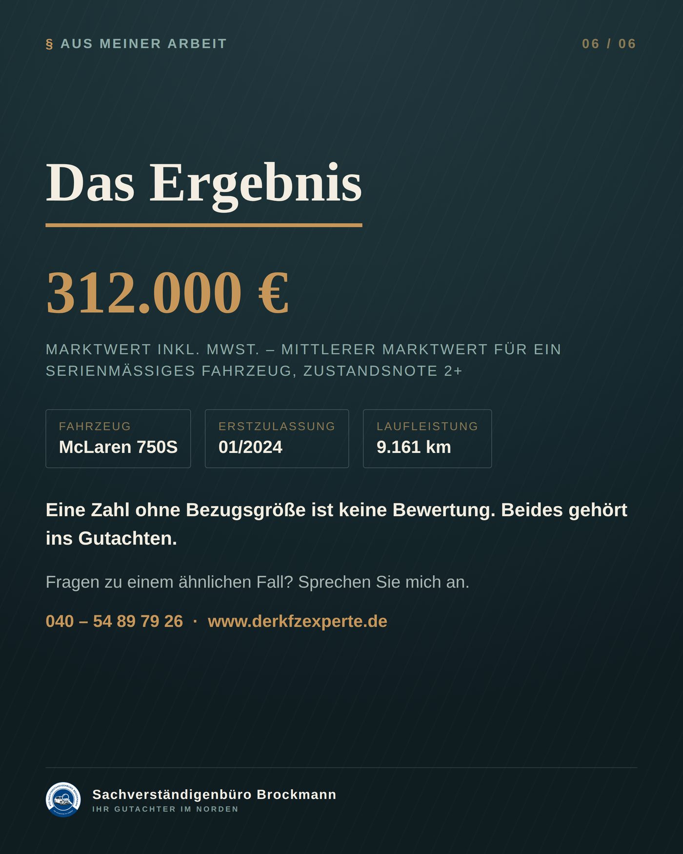 McLaren 750S Spider – Wertgutachten über 312.000 € &ndash; Dokumentation Seite 6 von 6