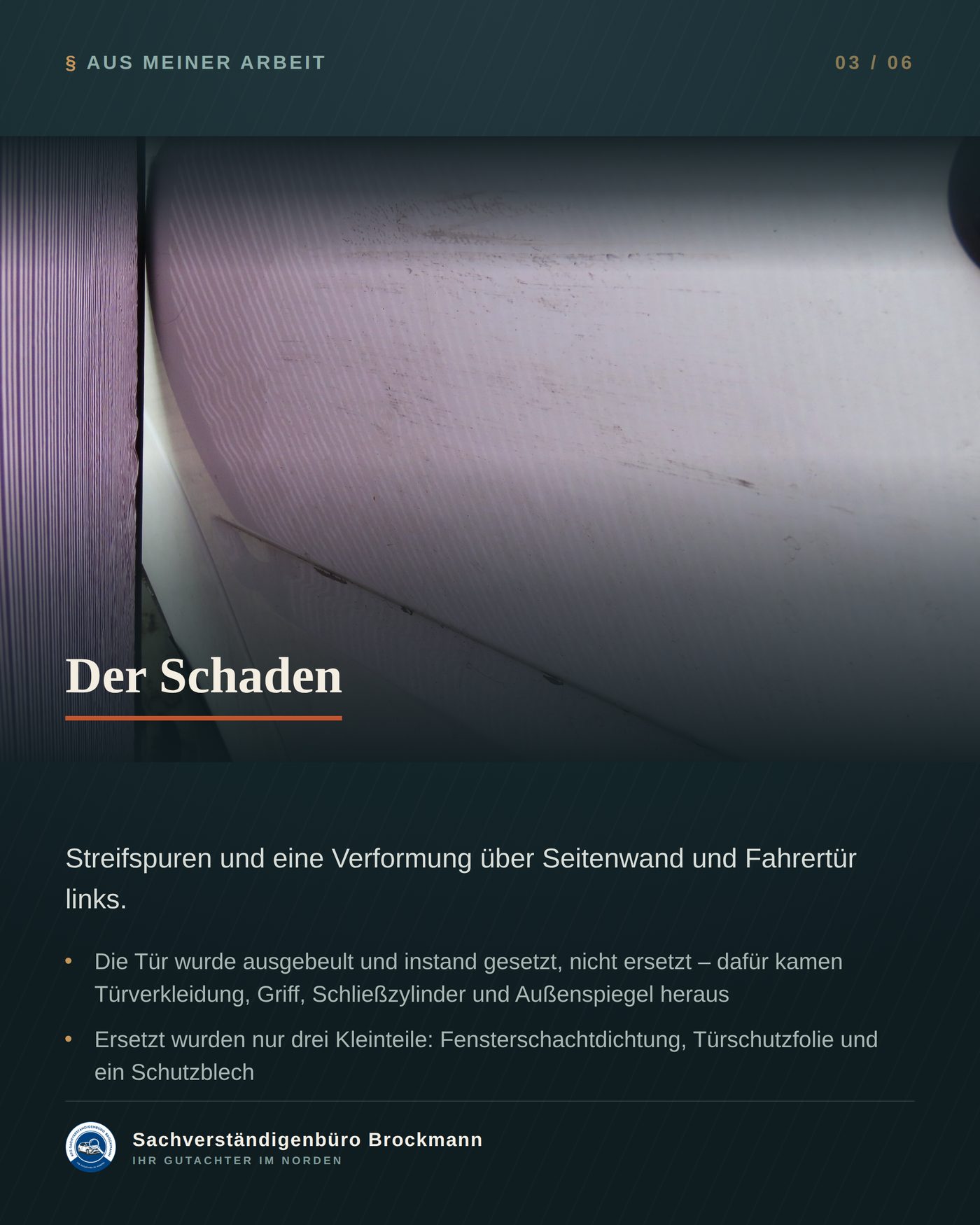 Ford Transit Kasten – 39,76 € Ersatzteile, 2.164,91 € Reparatur – Dokumentation Seite 3 von 6