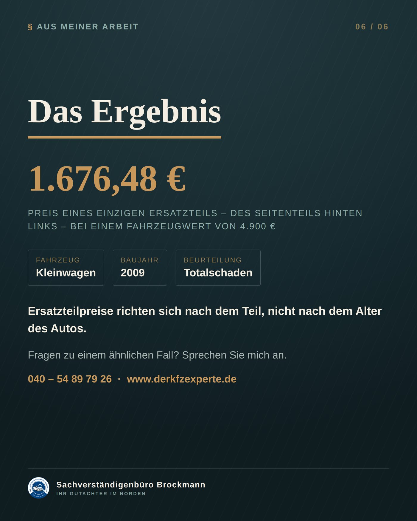 Toyota Yaris – ein Blechteil, ein Drittel des Fahrzeugwerts – Dokumentation Seite 6 von 6